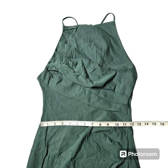 Zara Green High Neck Mini Dress - Picture 3 of 8